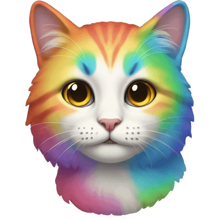 Rainbow cat emoji