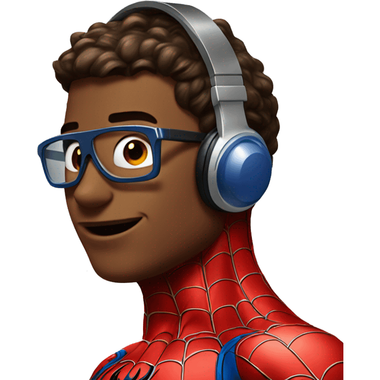 Spider-Man with Headphones emoji