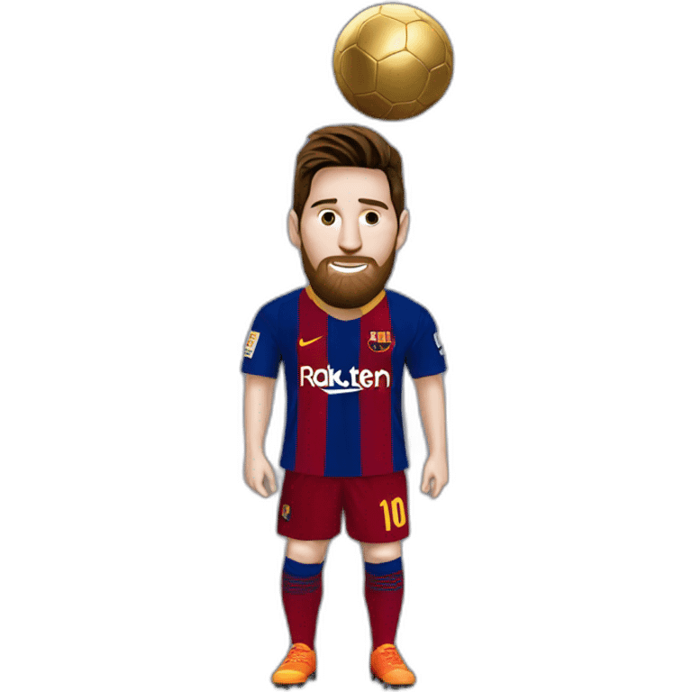 Messi avec le ballon d or emoji