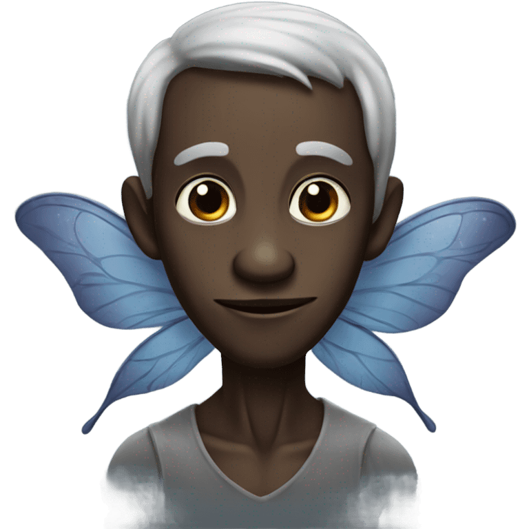 Skinny Black fairy man with long nose emoji