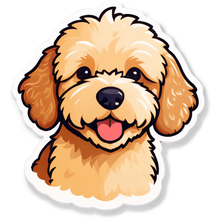 Mini golden doodle emoji