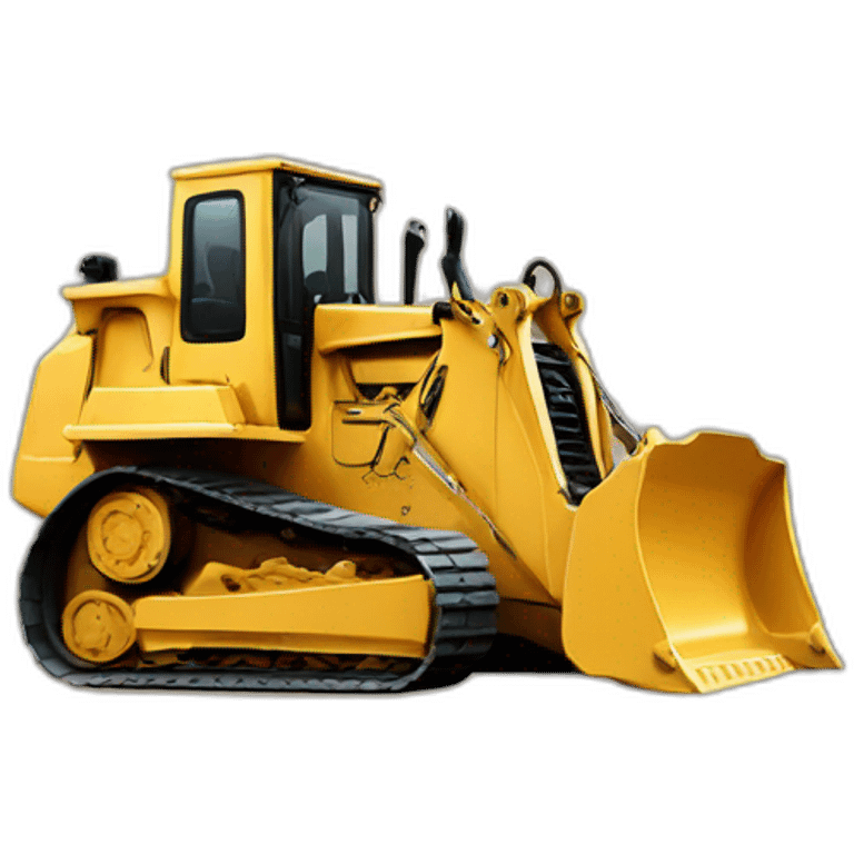 A bulldozer giving birth emoji