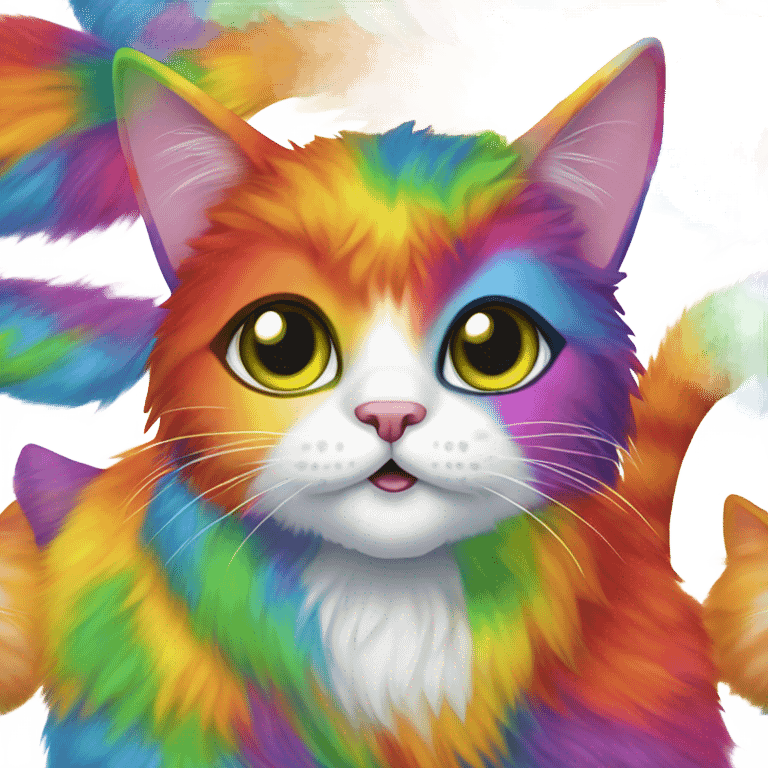 Rainbow cat emoji