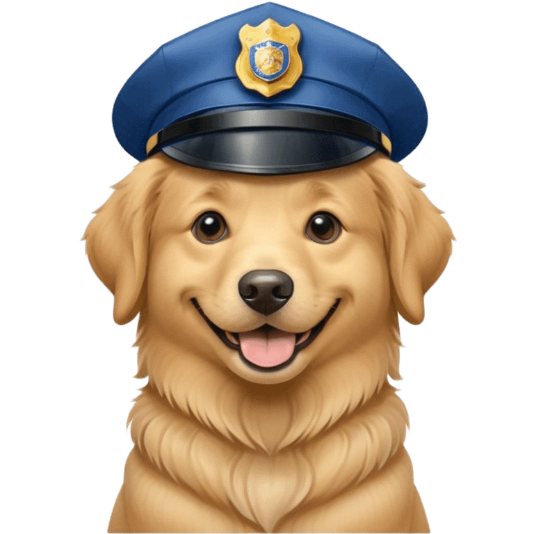 Dog wearing police hat emoji