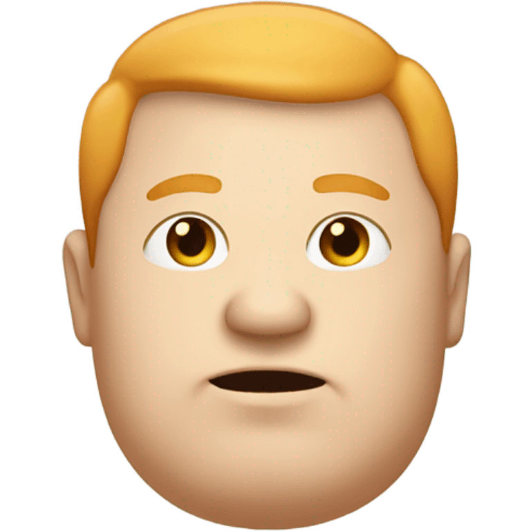 fat white ginger guy with combover emoji