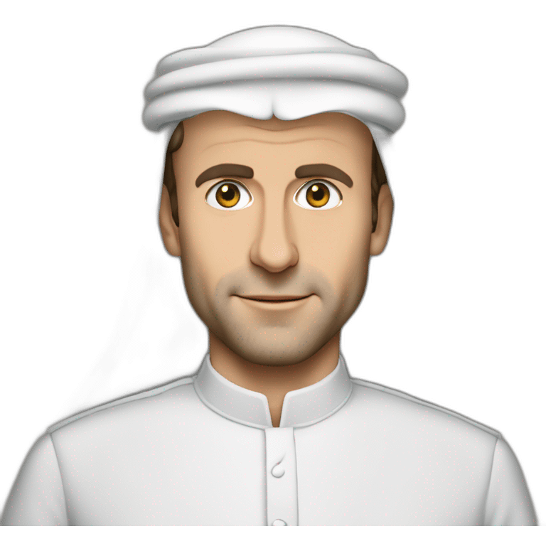 Emmanuel Macron en vêtements arabes  emoji