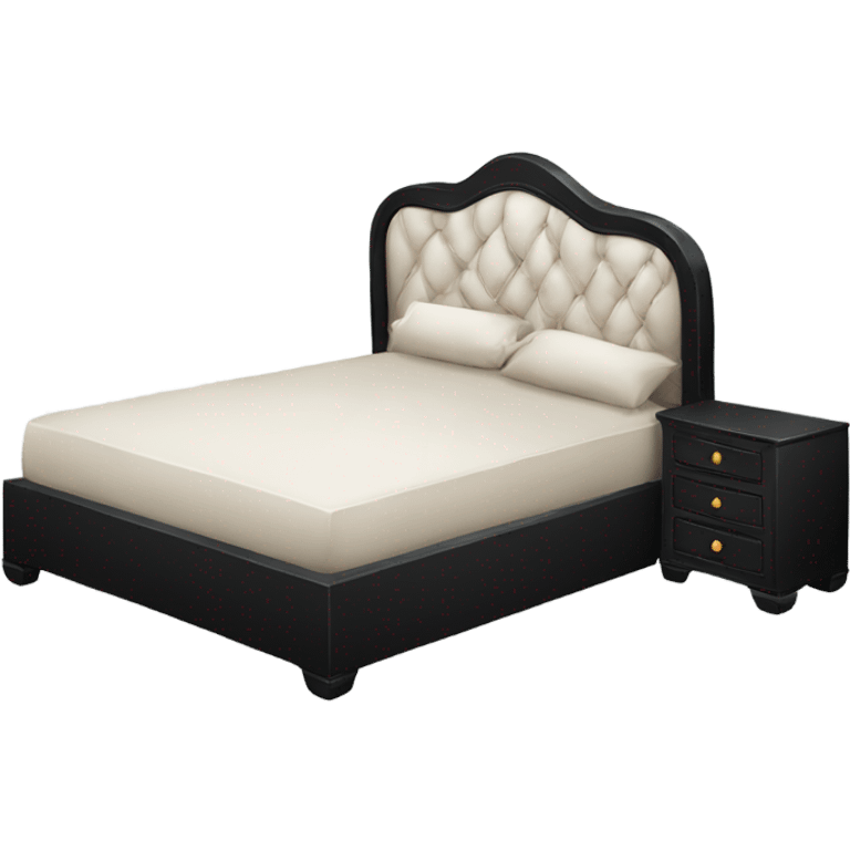 Black luxury bed emoji