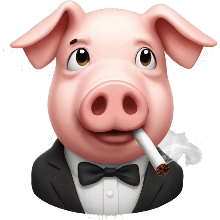 smoking pig  emoji