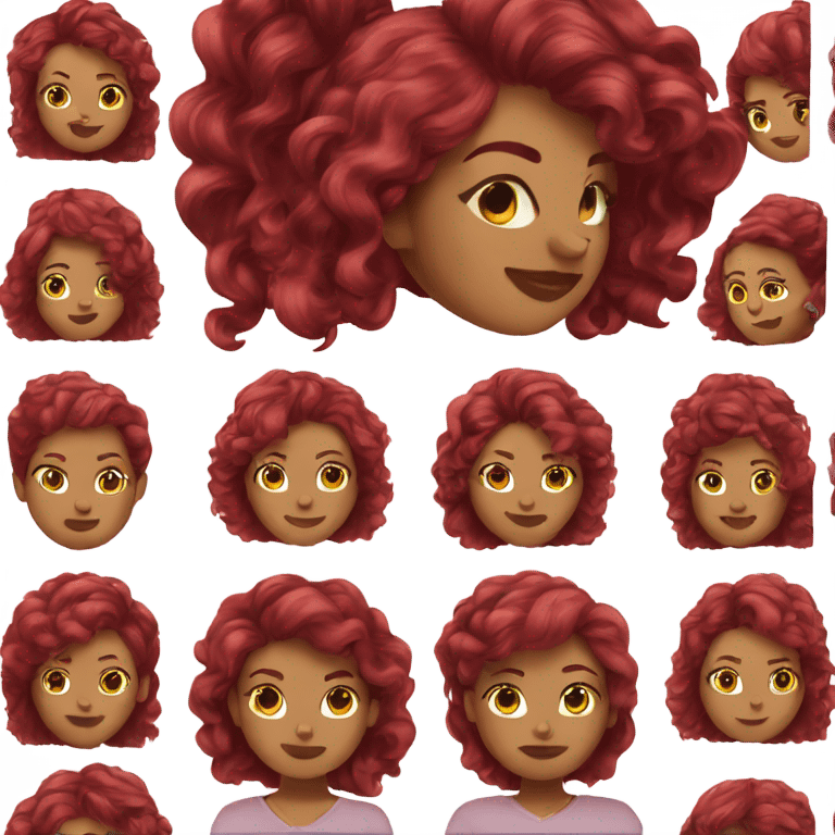 plus size maroon hair emoji