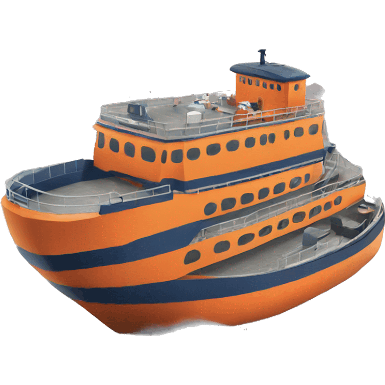 orange ferry boat emoji