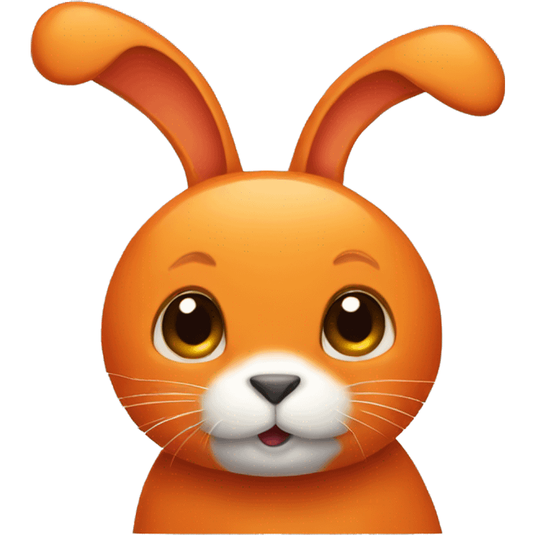 Orange rabbit with big ears emoji