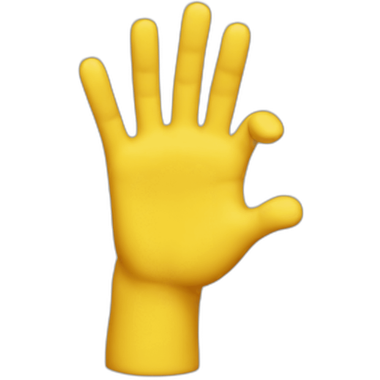 yellow hand emoji