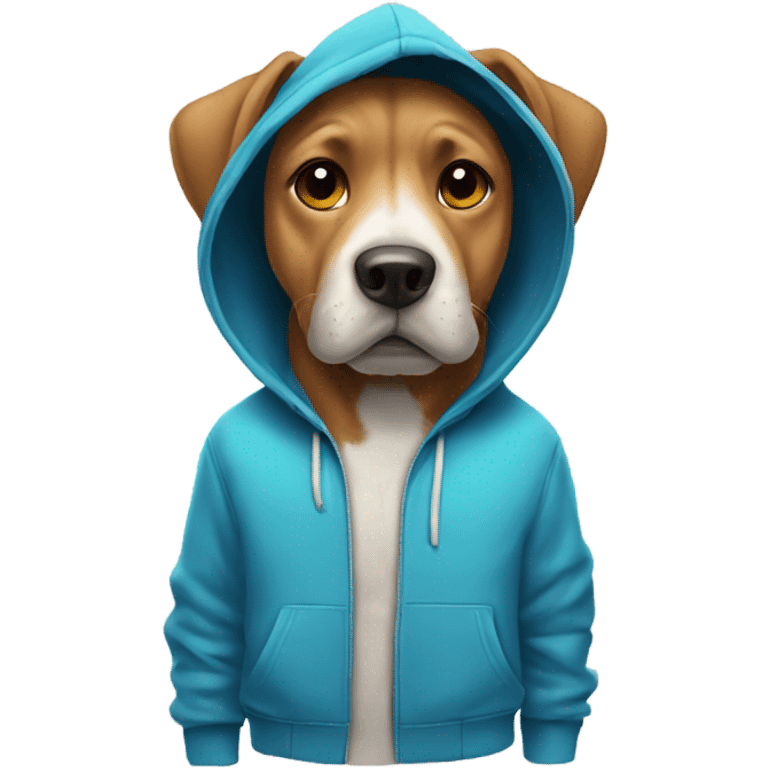 Dog wearing a hoddie emoji