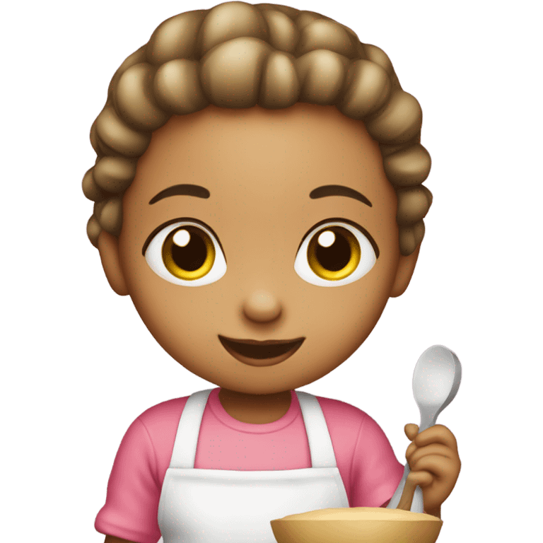 Baby girl baking  emoji