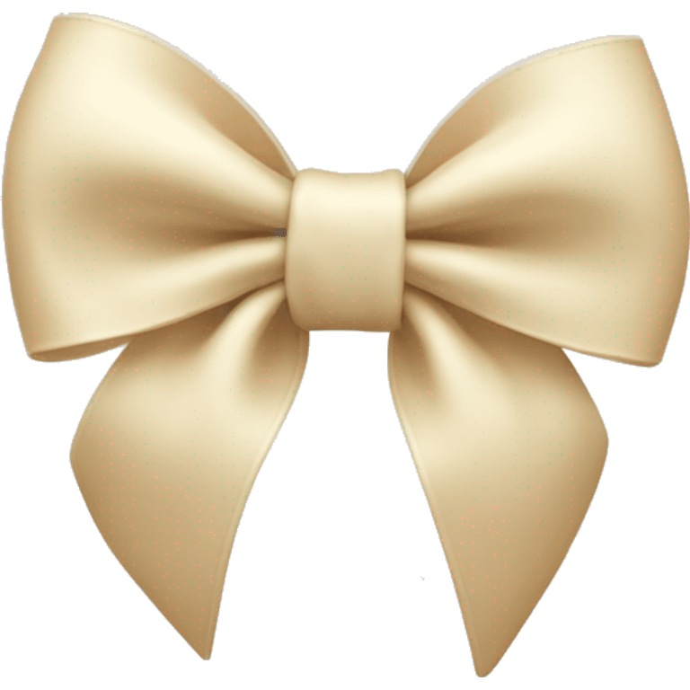 cream colored bow emoji