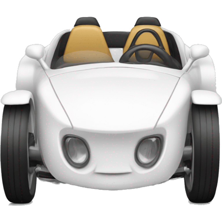 white roadster emoji