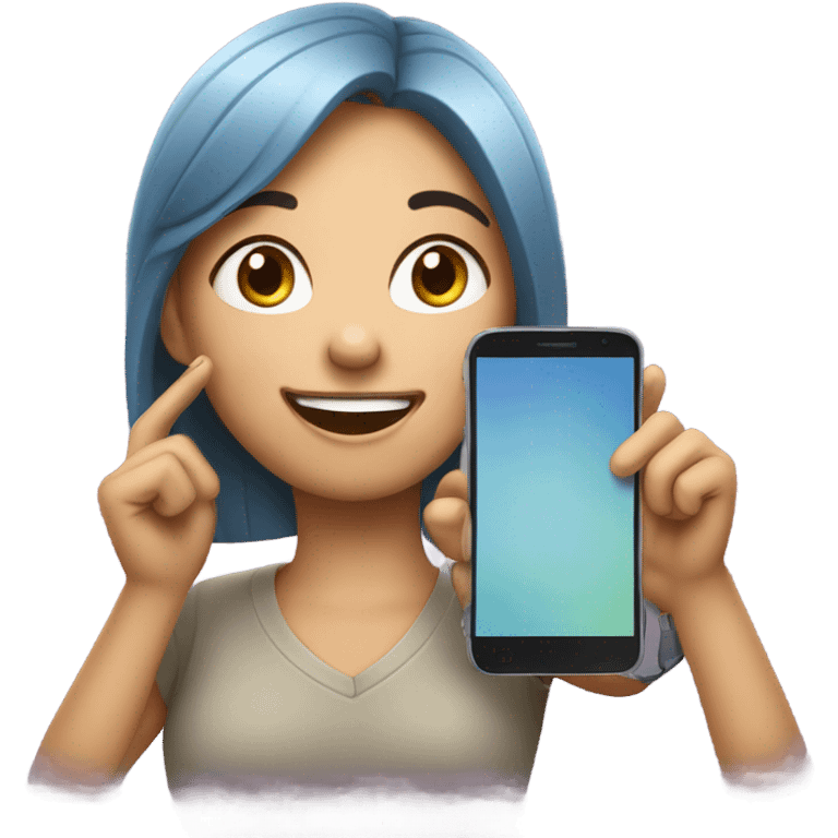 Girl talking on smartphone emoji emoji