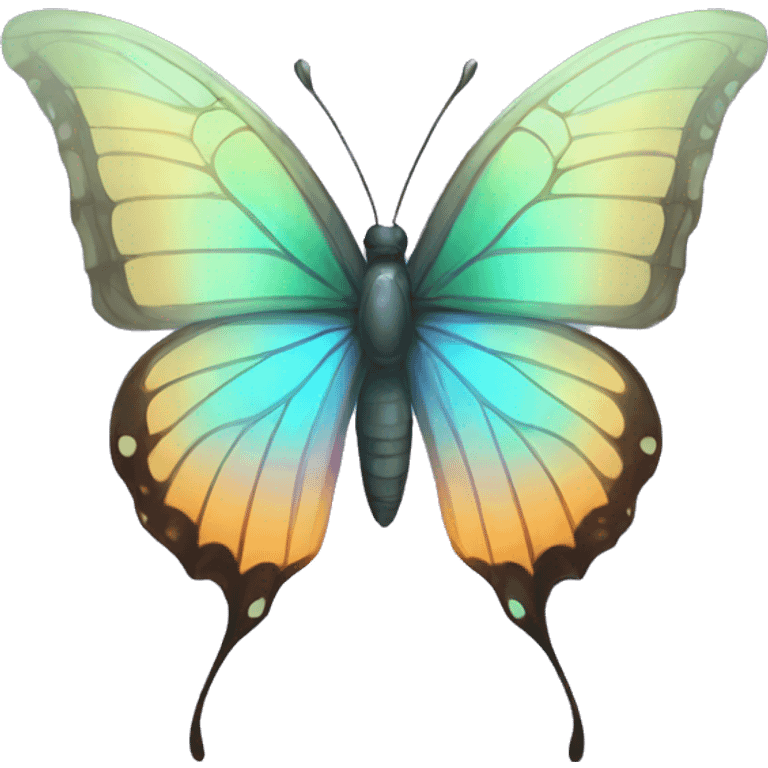 Iridescent glossy butterfly emoji