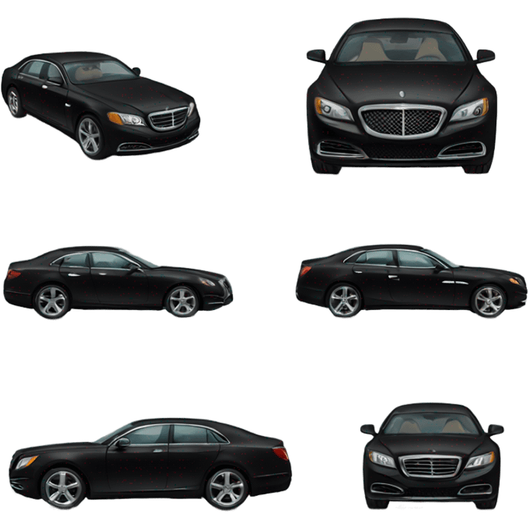 black Luxury car  emoji