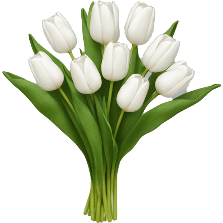 white tulip bouquet  emoji