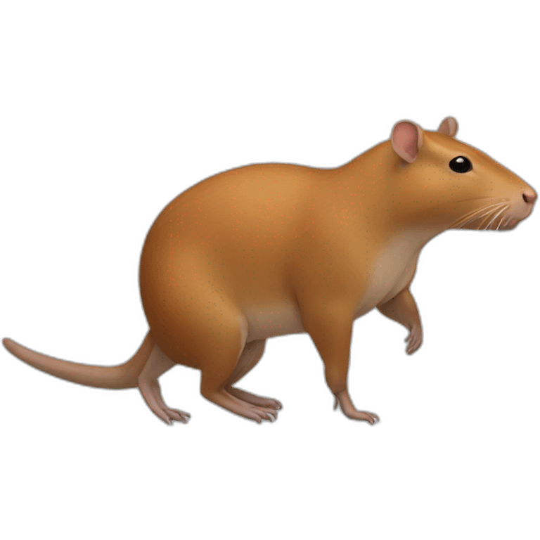 Un rat qui chevauche un capibara emoji