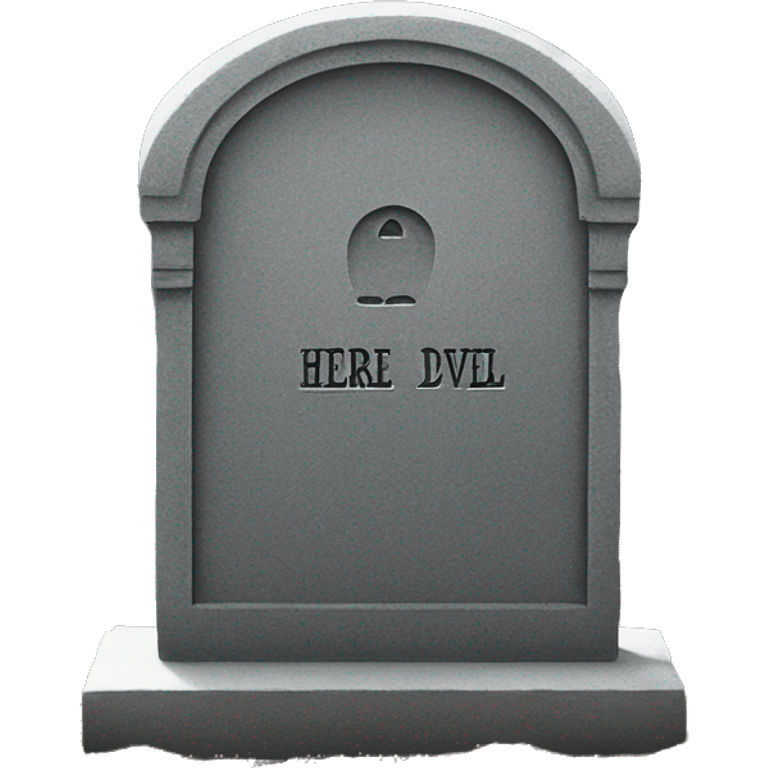 gravestone that says here lies SmokeDevil emoji