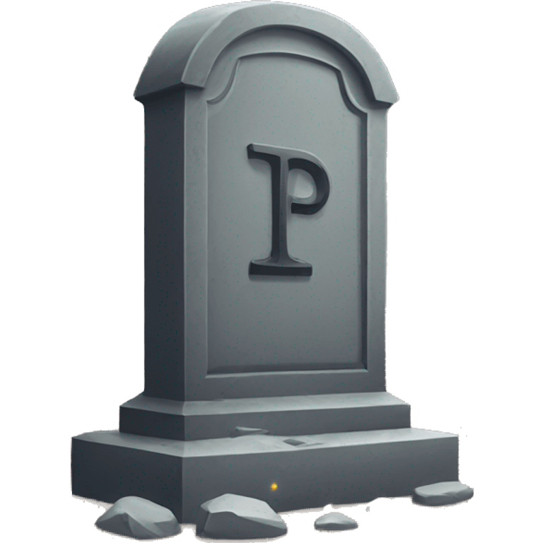 tombstone with the letters rip emoji