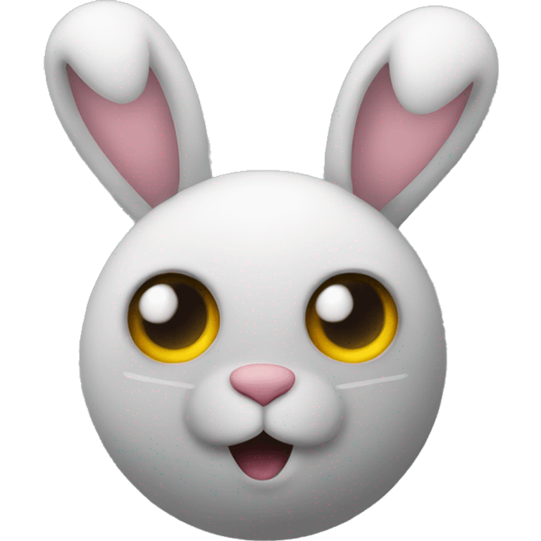 a bunny looking like a virus emoji