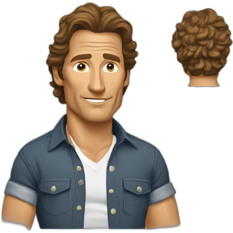 matthew mcconaughey cartoon wearing shirt emoji