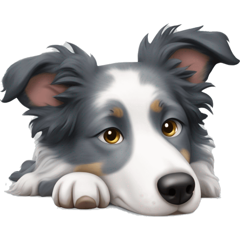 border collie blue merle sleeping emoji