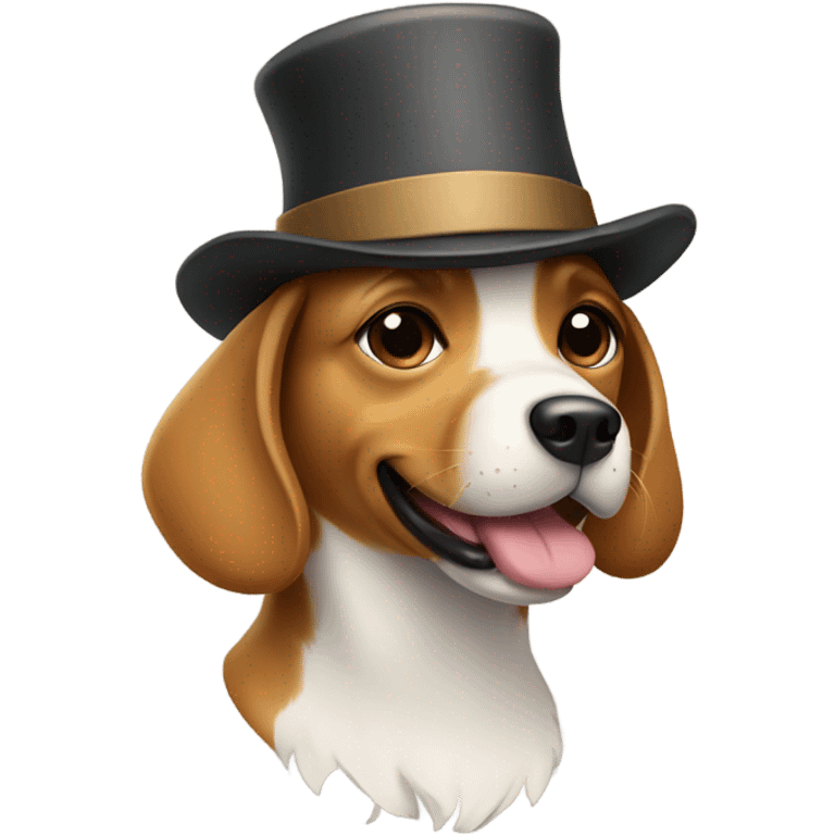 Dog with hat emoji