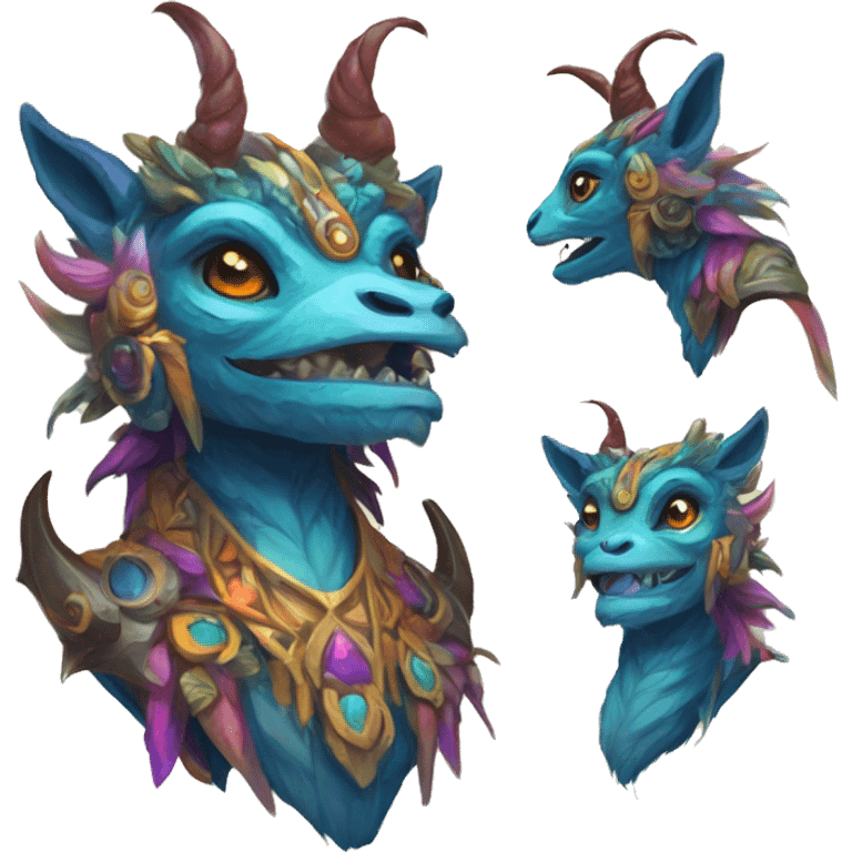 Colorful vernid fantasy creature LiLaiRa GriffSnuff Kamirah Falvie emoji