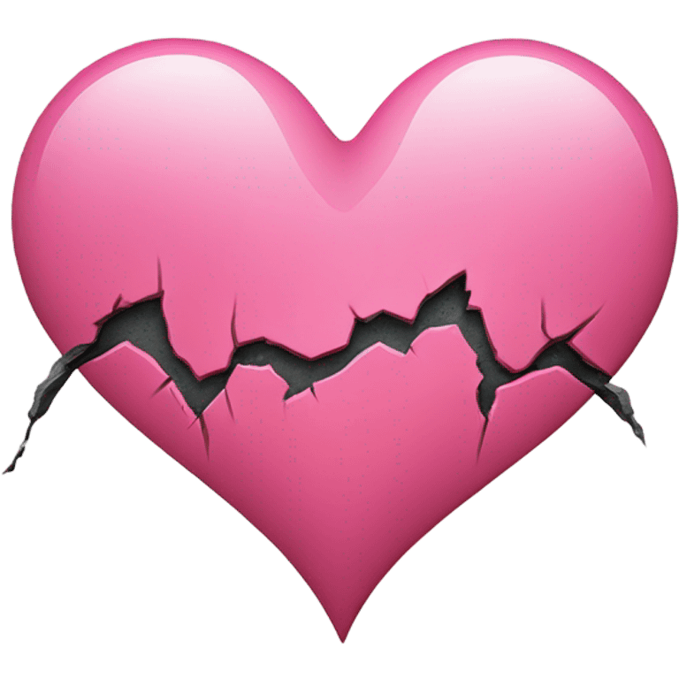 pink heart with one crack in middle emoji