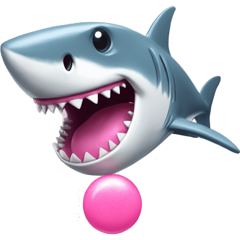 shark with bubblegum card emoji