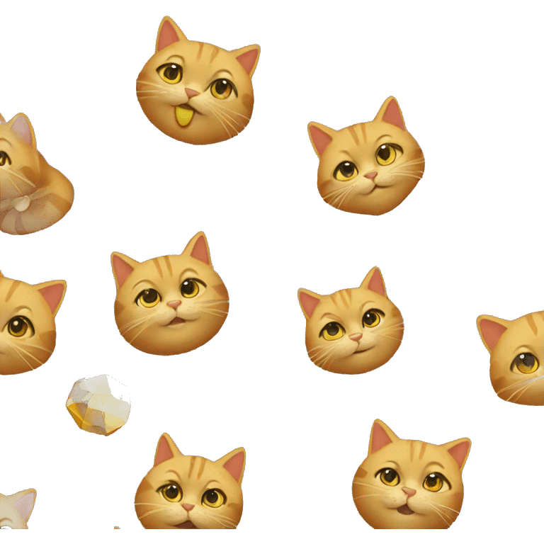 Diamonds with cats emoji