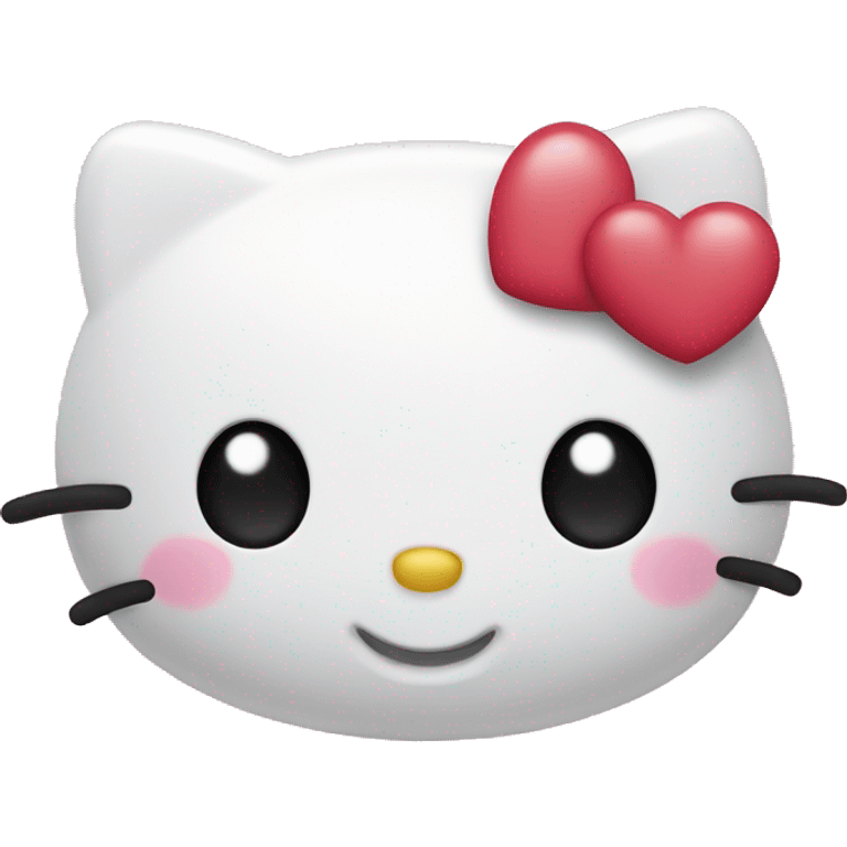 Hello kitty smiling hearts emoji