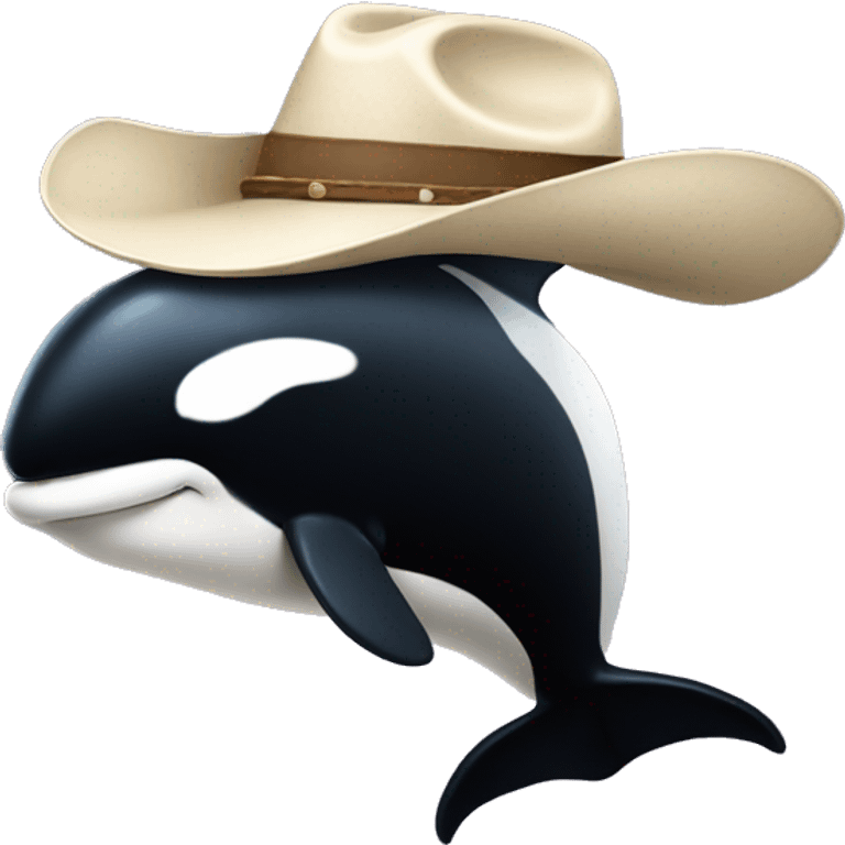 Orca with a cowboy hat emoji