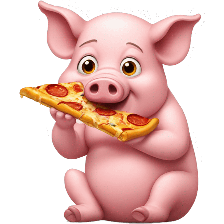 pig eating pizza  emoji