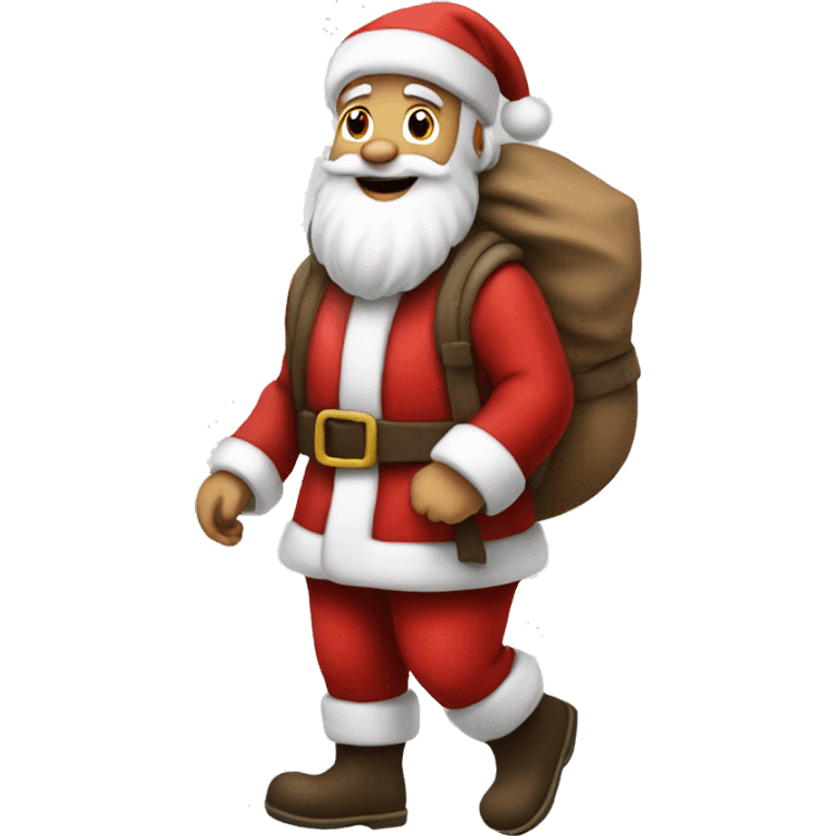 Santa full body walking with his sack emoji