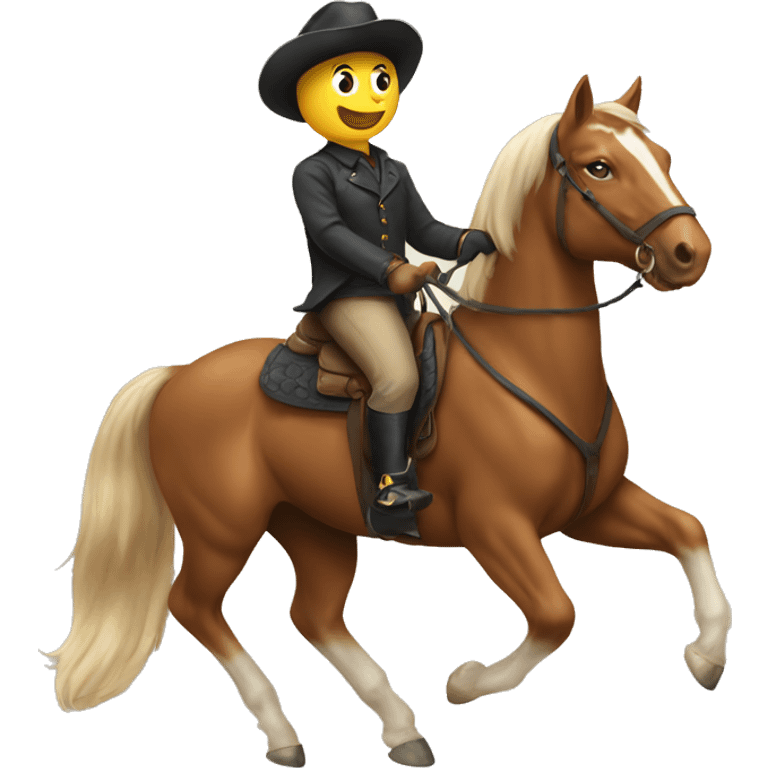 Cat riding horse emoji