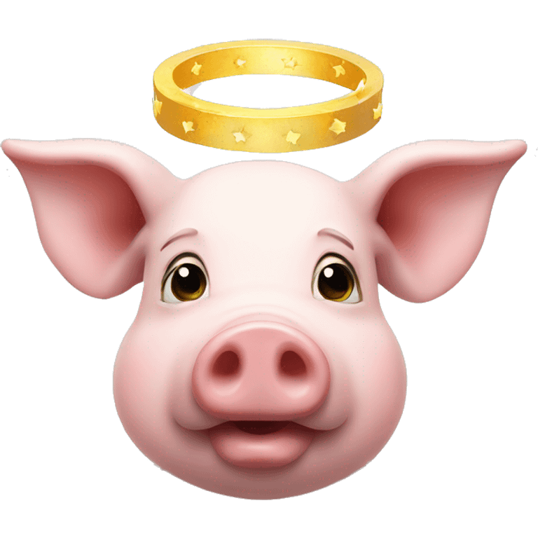 pig with halo over head emoji