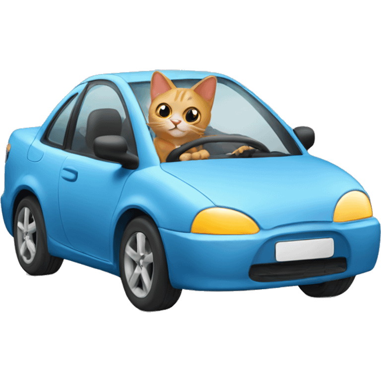 Cat driving car emoji