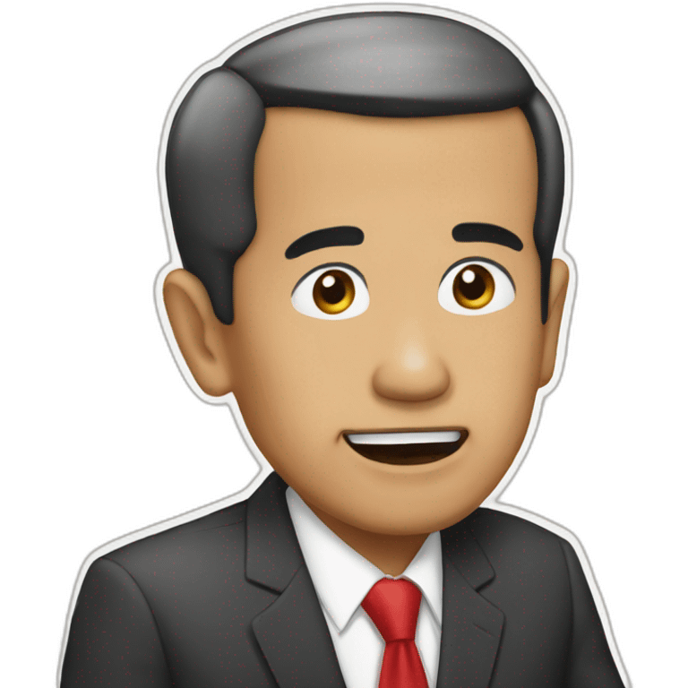 Jokowi lying emoji