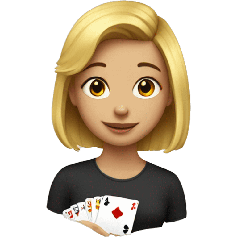 girl playing cards  emoji