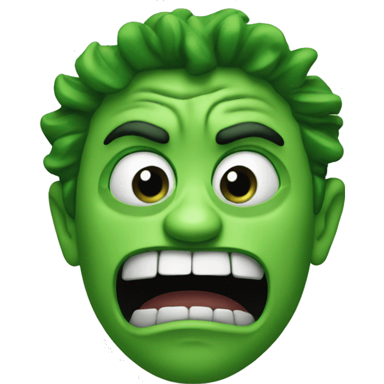 mad green face emoji