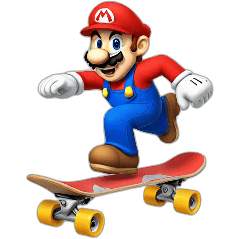 mario on a skateboard emoji