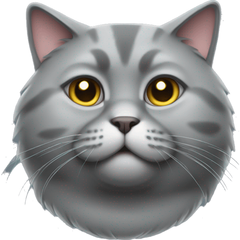 Fat gray cat emoji