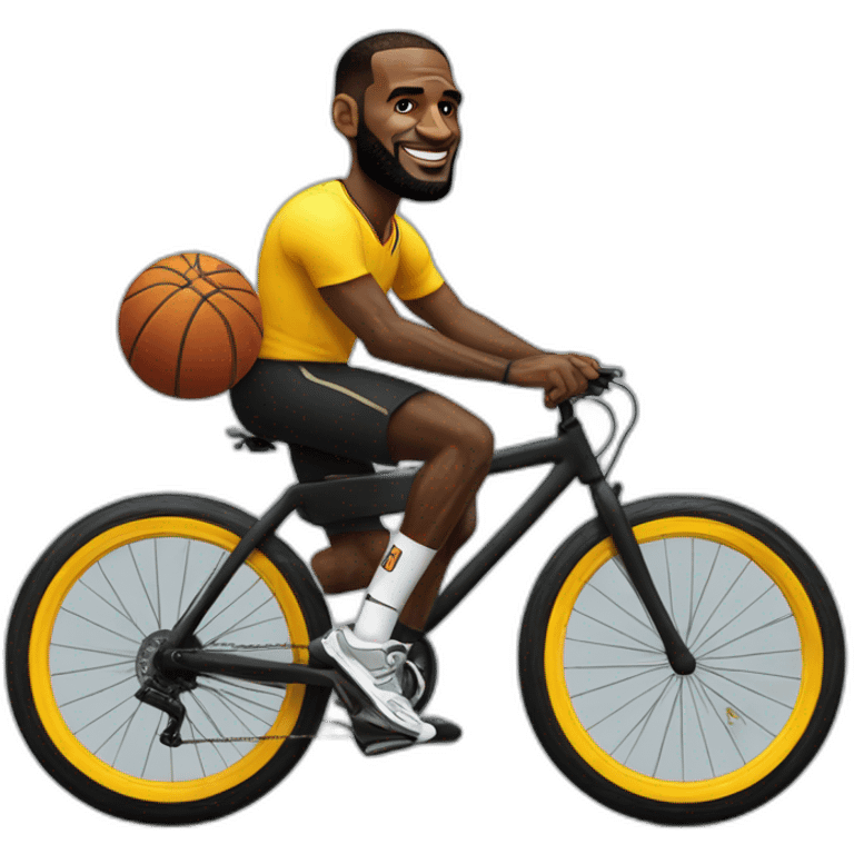 Lebron james sur un vélo  emoji