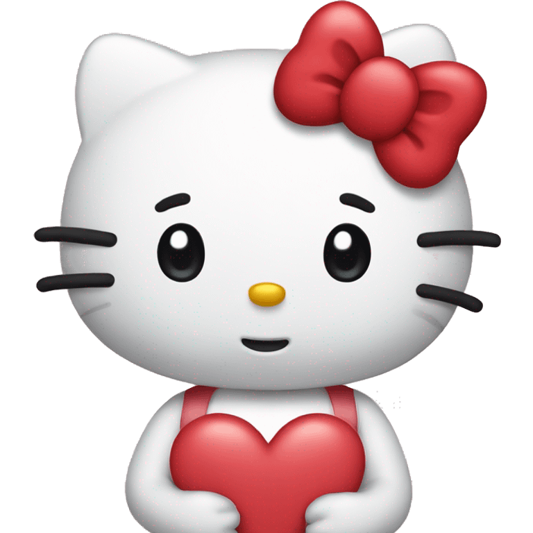 hello kitty in love emoji