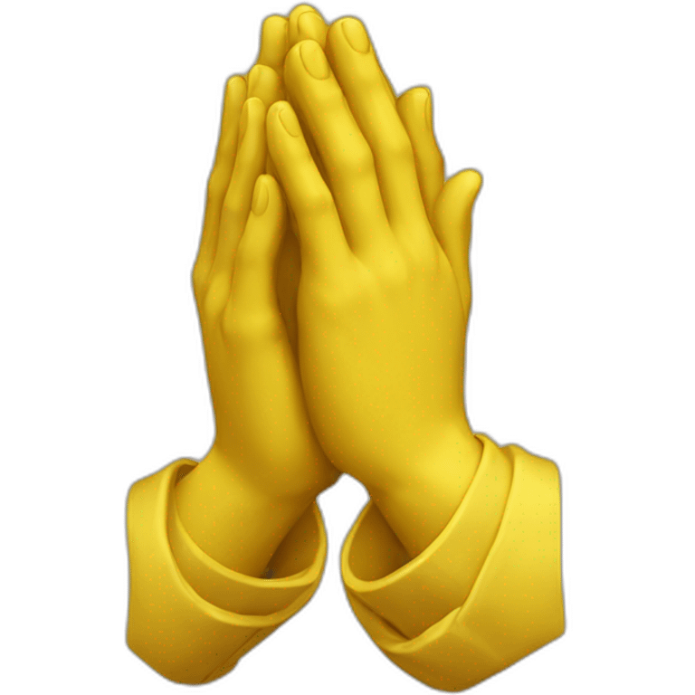 yellow Praying hands emoji